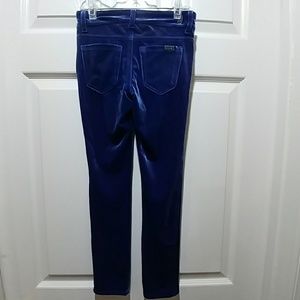 7 for all Mankind Thick Velvet Royal Blue Pants